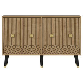 Hanah Home Consola Sapphire Oak y Gold